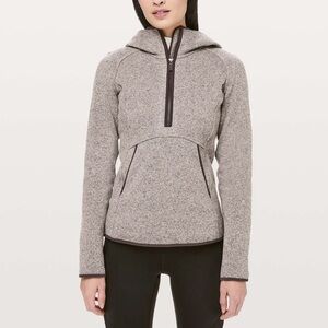 NWOT Lululemon Fleece and Thank You Quarter Zip Size 6 Heathered Smoky Blush